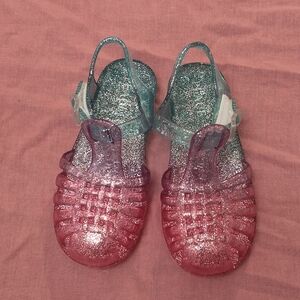 Kids Glitter Jelly Sandals - Pink and Blue